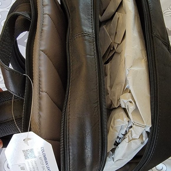 NWT eBags Professional Slim Jr Blk Lthr Backpack - Picture 7 of 12